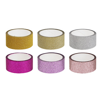 Набор клейкой ленты тм Сноубум, 3 шт, 1,5см x 3 м, бумага, 2 диз.