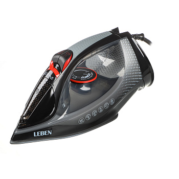 LEBEN Утюг 2600ВТ керам, антинакипь антикапля шнур 2,2м