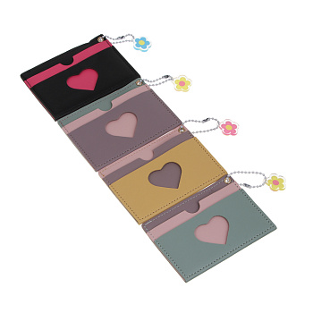 Кардхолдер с окном 3 отделения тм ЮL Sweet Heart, ПВХ, 10,5х7,5см, 4 цвета, С394-1Н