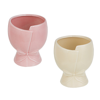 Ваза тм LADECOR "Букет" 12x12x13,5 см, керамика, 2 цвета