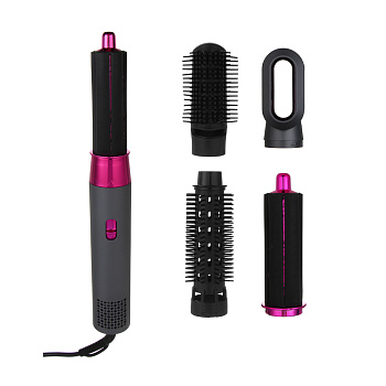 LEBEN Фен-щетка для волос, 1000 Вт, 2 скорости, 5 насадок, 220в