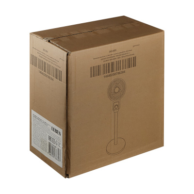 Вентилятор напольный тм LEBEN 25Вт, 3 скорости, диаметр 20см, 220в, белый