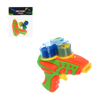 ИГРОЛЕНД Пистолет стреляющий дисками, PP, ABS, 4 дизайна, 16х3,5х21,5 см