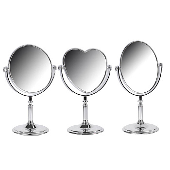 ЮНИLOOK Зеркало настольное, пластик, стекло, 16-17,5x26-28,5см, 3 дизайна