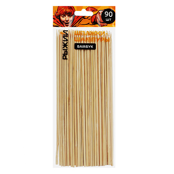 Шпажки-шампуры тм РЫЖИЙ, 20см, d3мм, бамбук, 90шт