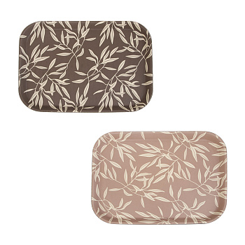 Поднос прямоугольный с антискользящим покрытием Мосс, 35х25см, 2 дизайна