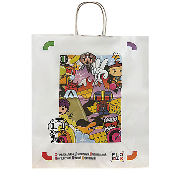 Пакет бумажный "Супергерои FLOMIK" 32x20x37 см