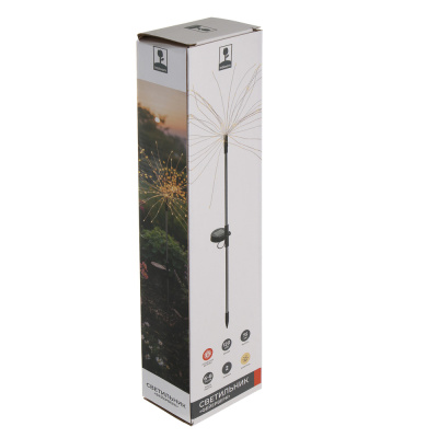 Светильник сад. на солн.батар. Фейерверк тм INBLOOM, 75см, 120LED, шампань,AAA200mAh Ni-MH, 2реж.,PP