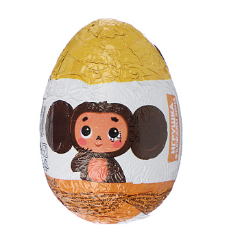 ЧЕБУРАШКА Яйцо с двойным шоколадом с игрушкой, 20г.