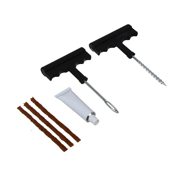 РОКОТ Набор для ремонта бескамерных шин №2: клей, 3 жгута, T-инструмент