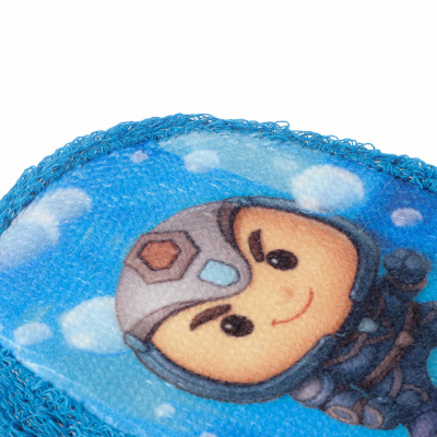 Мочалка-губка детская BY Русские Супергерои, размер 13x10x3см, пенополиуретан, 100% хлопок, 0+