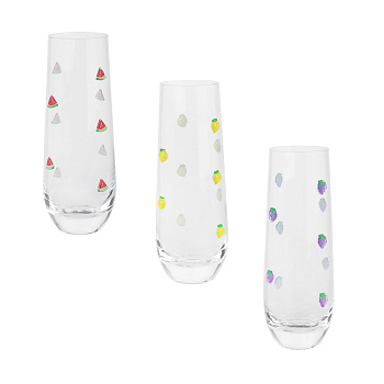 Стакан высокий тм MILLIMI Фрукты, 300мл, стекло