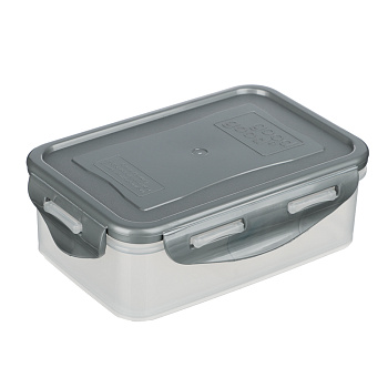 Контейнер герметичный для СВЧ с защелками, 0,5л, 160х110х55мм, пластик