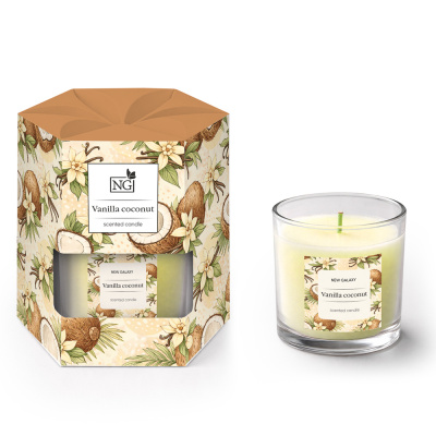 Свеча ароматизированная тм NEW GALAXY 45г., pure cotton , vanilla coconut,mixed berries,Pink flowers