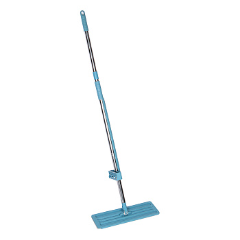 Швабра с отжимом и сменной насадкой тм VETTA, ручка 108см, нерж.сталь, полипропилен, насадка 11х35см