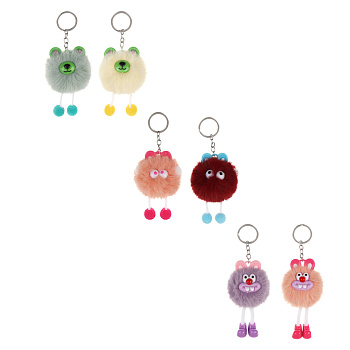 Подвеска мягкая "Смешнуля", полиэстер, иск. мех, пластик, металл, тм ИГРОЛЕНД, 1811-45