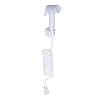 СоюзКран Набор для гиг. душа, лейка 30мм, 1 режим, шланг 30-150см, держатель, белый