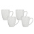 MILLIMI Набор кружек 4 шт, 380мл., белый рельеф, фарфор