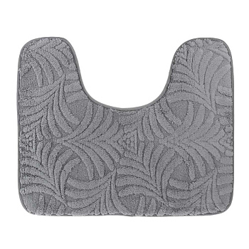 VETTA Коврик для туалета, вельвет, губка 0,8 см, полиэстер, 50х40 см, узоры, графит