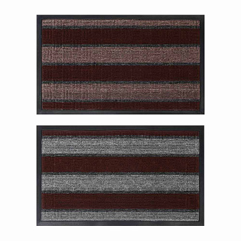 Коврик придверный тм VETTA, ворсовый с резиновой каймой, 45x75см, 3 дизайна