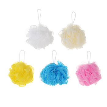 ЮL Мочалка шар роза с подвесом, полиэтилен, 40гр, 5-6 цветов, МС24-03