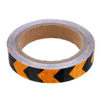 РОКОТ Лента светоотражающая 2см x 8м, черно-желтая