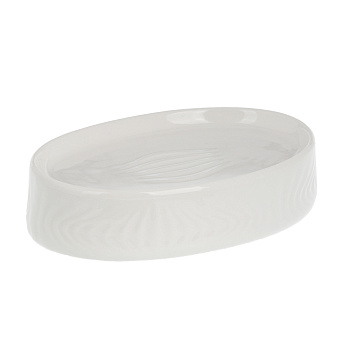 Мыльница тм VETTA Тиволи, керамогранит, белый, 12,5x8,5x3см