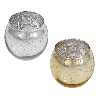 Подсвечник тм LADECOR стеклянный, 7,5x7,5x6,5 см, 2 цвета