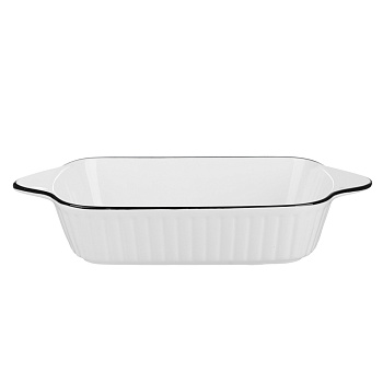 MILLIMI Соло Форма для запекания и сервировки прямоугольная, 800мл, 26,5х14х5см, фарфор