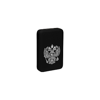 BY Аккумулятор мобильный Светящийся 10000мАч, USB-A,USBC,встр.каб.,QC,PD,22.5W, Герб, короб. красная