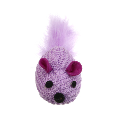 Набор игрушек для кошек, тм VETTA, мышки вязаные, п/э, перо, 14см, 2шт