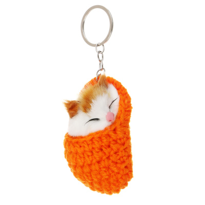 Подвеска мягкая "Котик", полиэстер, иск. мех, металл, тм ИГРОЛЕНД, 1811-49