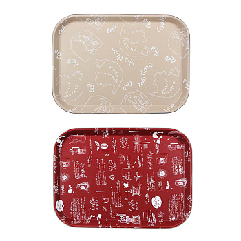 Поднос прямоугольный с антискользящим покрытием Мосс, 35х25см, 2 дизайна