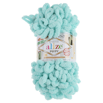 Пряжа Puffy/Ализе 100г/9,5м 100% Микрополиэстер (19-светло-бирюзовый)
