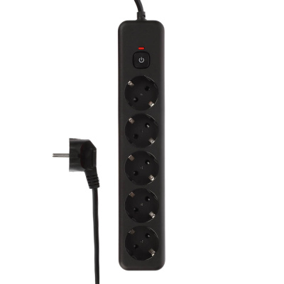 Удлинитель, сетевой фильтр 5 гнезд 3м BY Black, выкл., 2500Вт,чёрный