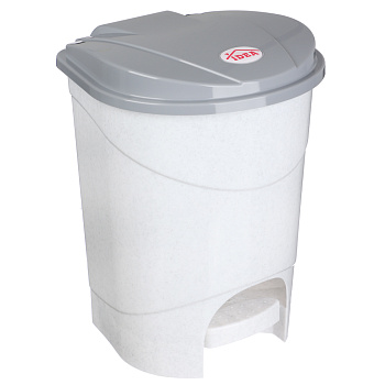 Контейнер для мусора с педалью 7л, мраморный, М 2890