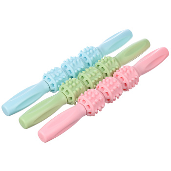 SILAPRO Массажер скалка для тела, 30х5см, PP, нерж.сталь, 3 цвета