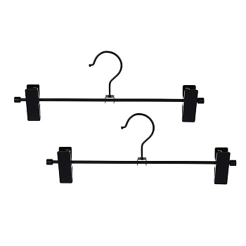 Вешалки для юбок и брюк тм VETTA, 2шт, 31х6см, с зажимами, ПВХ, металл, цвет черный