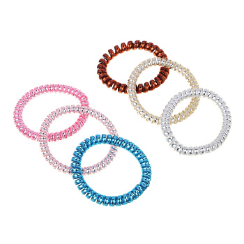 Резинки-пружинки ЮНИLOOK 6шт, d5см, пластик, 6 цветов, ACS-57