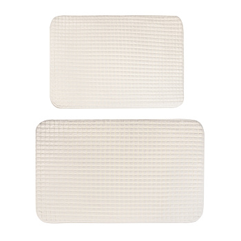 Набор ковриков для ваннойтм VETTA Corn, сетка кукурузная 270г/м², губка, 60х40см+80х50см, молочный