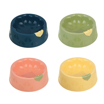 VETTA Миска для домашних животных пластмасса, 6х18 см, 480 мл, с листиком