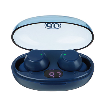 Наушники беспроводные TWS BY Wave, 30/200 mAh, BT:5.3, синий