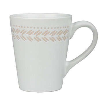 Кружка 330мл, тм MILLIMI Треция белый, керамика