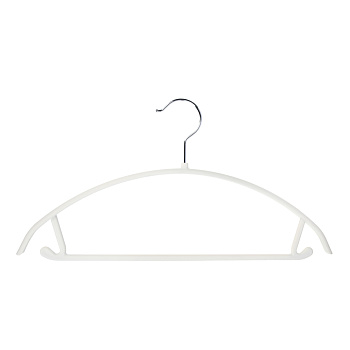 VETTA Вешалка с перекладиной, 40х21.5х1 см, пластик с покрытием Soft-touch, белая