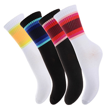 GALANTE Носки женские, р.23-25, 85% хлопок, 10% полиэстер, 5% спандекс, разноцветные, НВ22-22