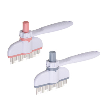 Расческа для животных с кнопкой удаления шерсти тм VETTA, пластик, металл, 18 см