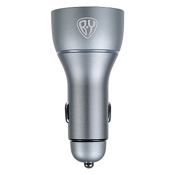 BY Зарядное устройство в авто с подсветкой 12/24 В, 100 Вт QC, PD 2*Type-c/USB-A, алюминий, пластик