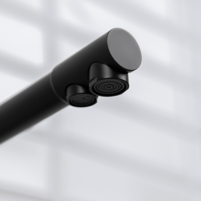 СоюзКран Смеситель для кухни с фильтром для пит. воды, картридж 35мм, нерж. сталь, черный SS01-G132