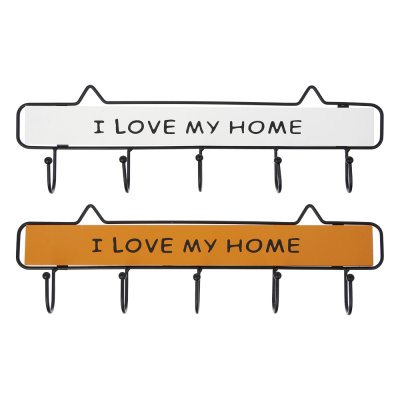 Ключница открытого типа, 5 крючков, 38,5x12см, МДФ, металл, 2 вида