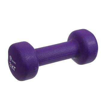 Гантель с неопреновым покрытием 2кг (+-100гр) тм BY SPORT, металл, неопреновое покрытие